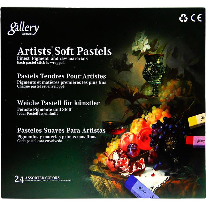 پاستل گچی 24 رنگ وایلد تولیپ مدل Gallery Wildtulip Gallery 24 Color Chalk Pastell